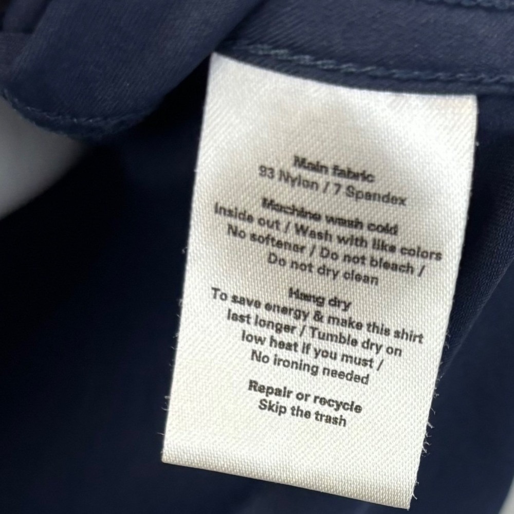 Poncho Del Mar Pearl Snap Western Shirt Mens Medium M Navy Blue Short Sleeve - Picture 6 of 13